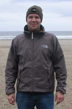My ugly mug wrapped in North Face