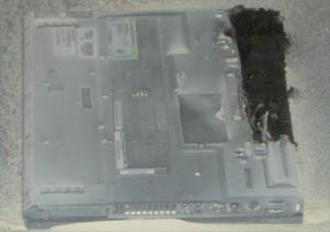 Exploding IBM Thinkpad